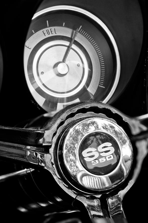 1967 Chevrolet Camaro  SS Steering Wheel Emblem Emblem Photograph by Jill Reger