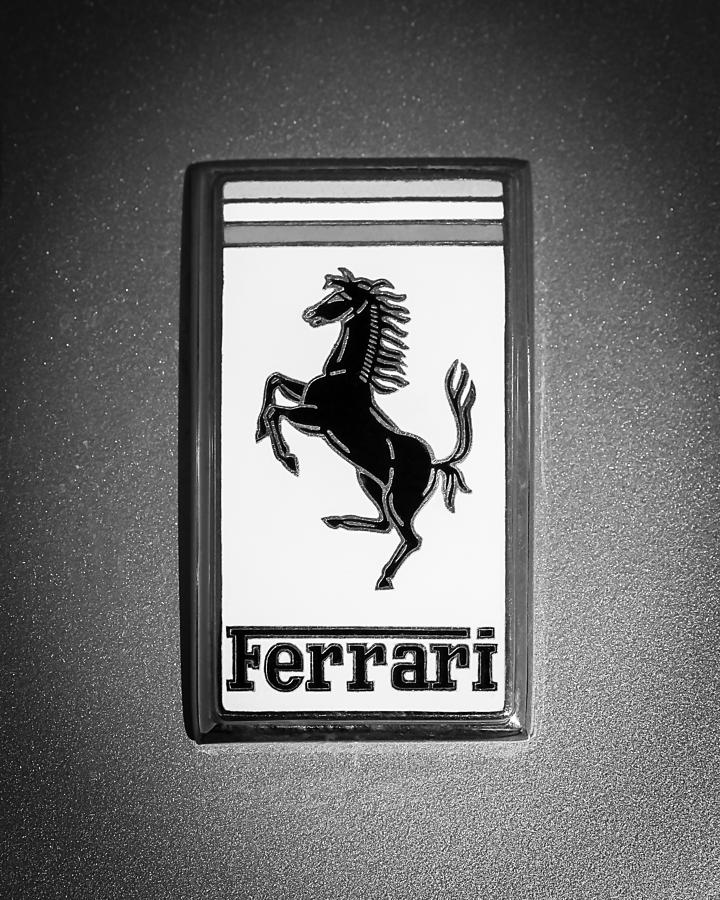 Car Photograph - 1967 Ferrari 330 GTS Emblem by Jill Reger