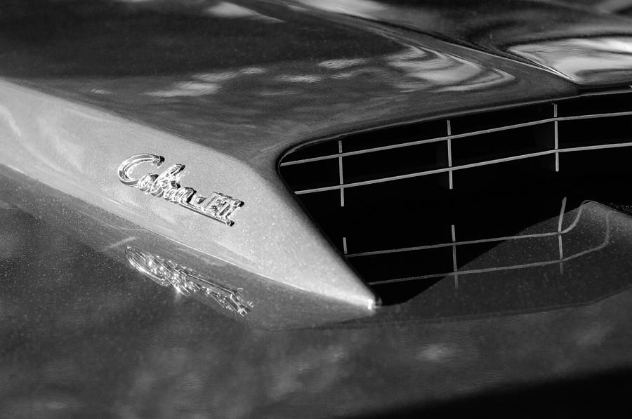 1967 Ford Mustang Cobra Jet Hood Emblem Photograph by Jill Reger