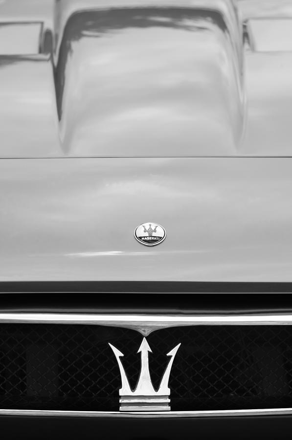 1967 Maserati Ghibli Grille Emblem Photograph by Jill Reger