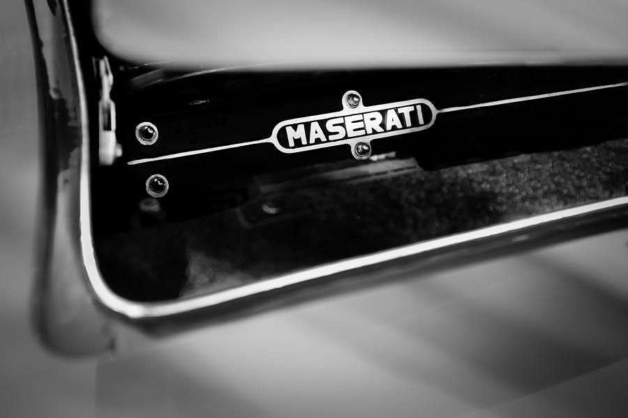 1967 Maserati Ghibli SS-Specification Coupe Engine Emblem Photograph by Jill Reger