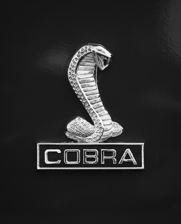Car Photograph - 1968 Shelby Cobra GT350 Emblem by Jill Reger