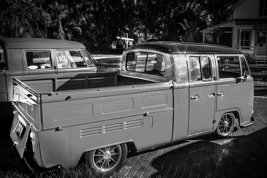 1968 VW Type 2 Pick Up Truck Painted BW  Photograph by Rich Franco