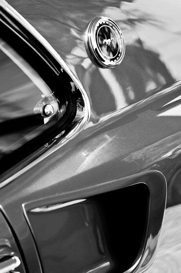 Car Photograph - 1969 Mustang Mach 1 Emblem by Jill Reger