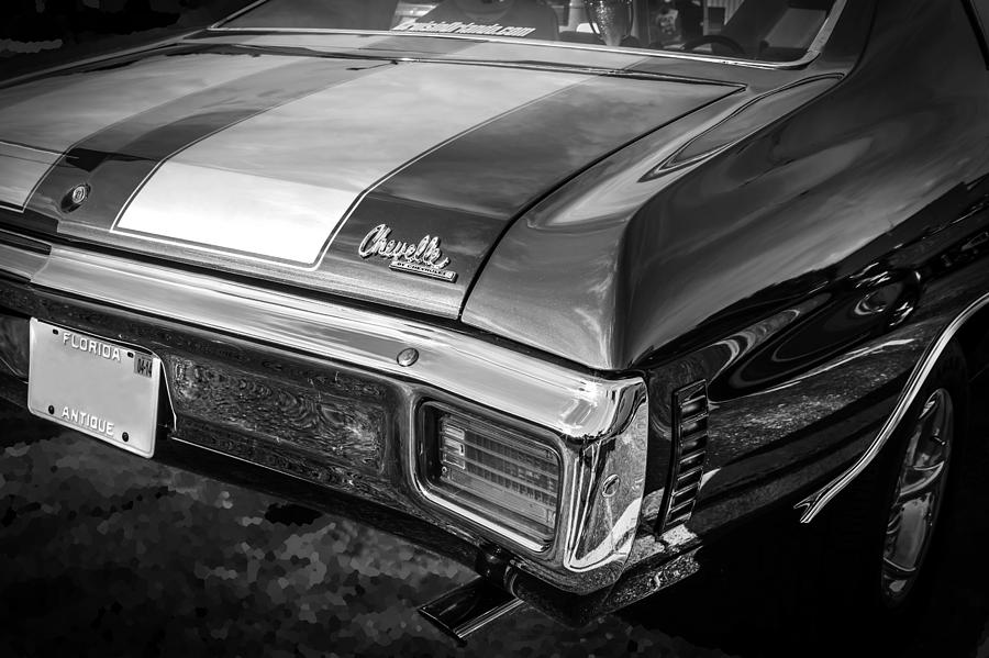 1970 Chevy Chevelle 454 SS BW   Photograph by Rich Franco