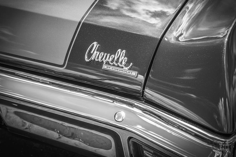 Vintage Photograph - 1970 Chevy Chevelle 454 SS BW  by Rich Franco