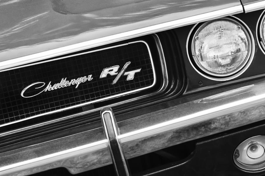 Car Photograph - 1970 Dodge Challenger RT Convertible Grille Emblem by Jill Reger
