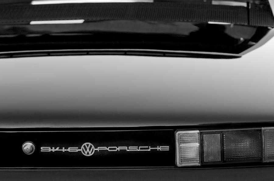 Black And White Photograph - 1970 Porsche 914-6 Coupe Tail Light by Jill Reger