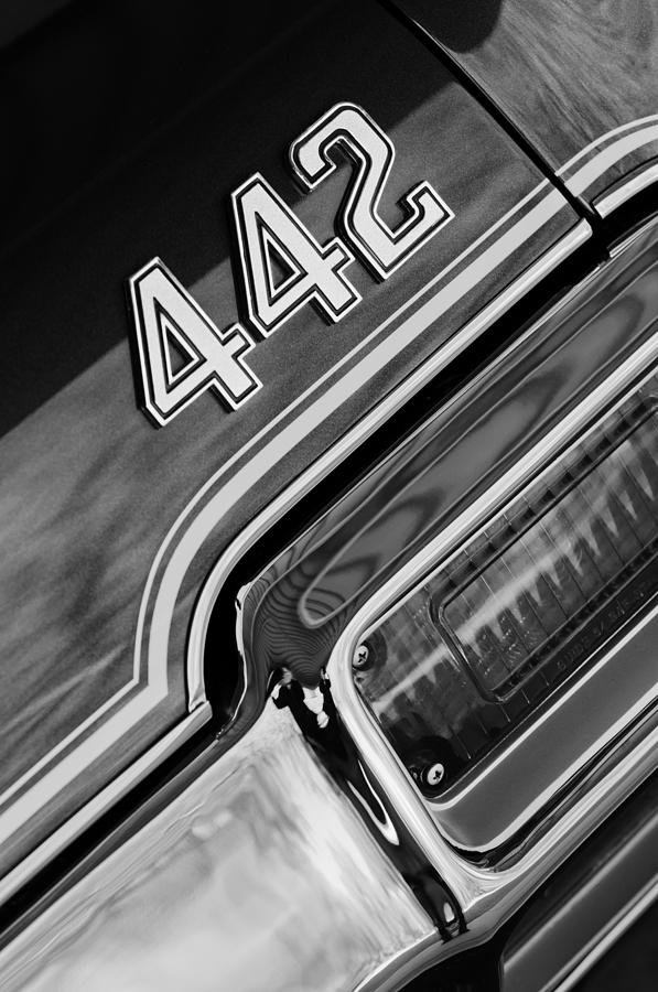1971 Oldsmobile 442 Taillight Emblem Photograph by Jill Reger