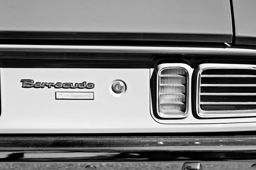 1971 Plymouth Barracuda Convertible 318 Ci Taillight Emblem Photograph by Jill Reger