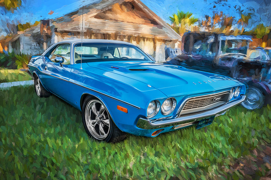 Vintage Photograph - 1972 Dodge 340 Challenger Painted  by Rich Franco