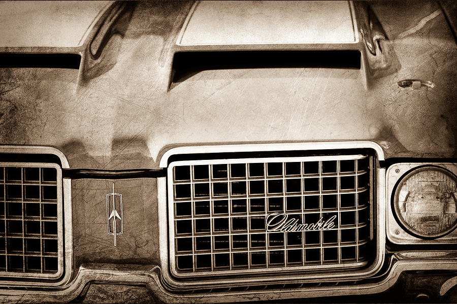1972 Oldsmobile Grille Emblem Photograph by Jill Reger