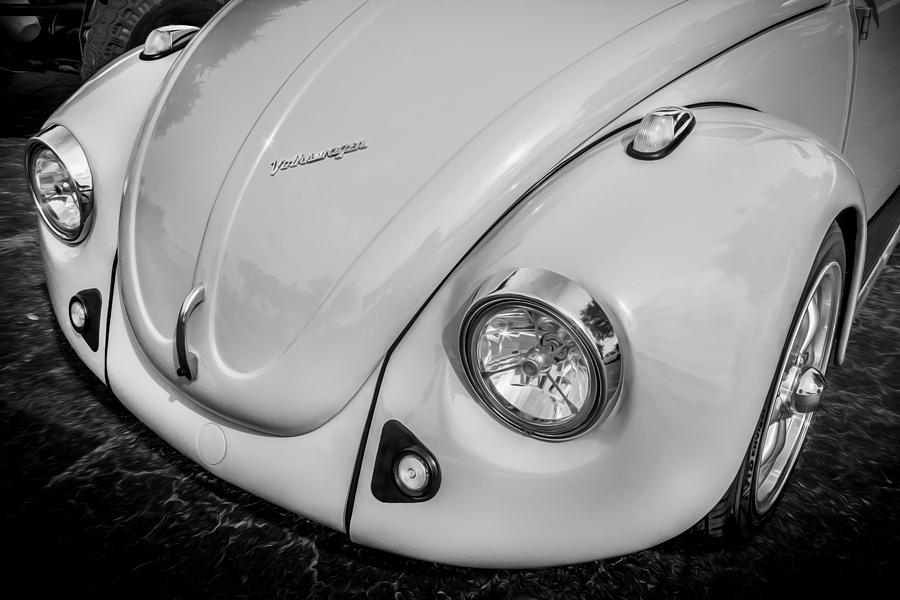 1974 Volkswagen Beetle VW Bug  BW Photograph by Rich Franco