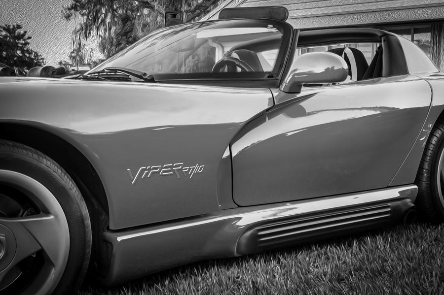1994 Dodge Chrysler Viper RT10 Painted BW   Photograph by Rich Franco