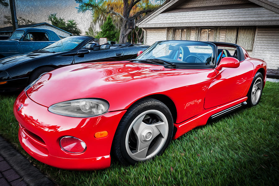 Snake Photograph - 1994 Dodge Chrysler Viper RT10 Painted  by Rich Franco