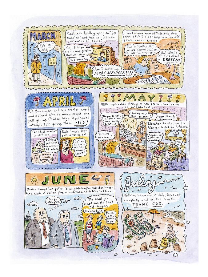 1998: A Look Back Drawing by Roz Chast