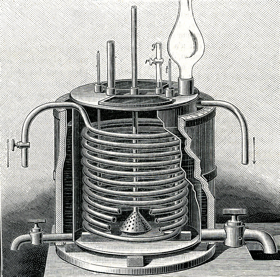 Black And White Photograph - 19th Century Nitroglycerine Machine by Collection Abecasis/science Photo Library