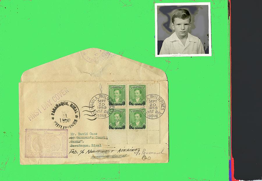 1st Day Cover 1950 Manila Philippine Islands David Lee Guss 1949 Passport Photo Collage 1950-2012 Photograph by David Lee Guss