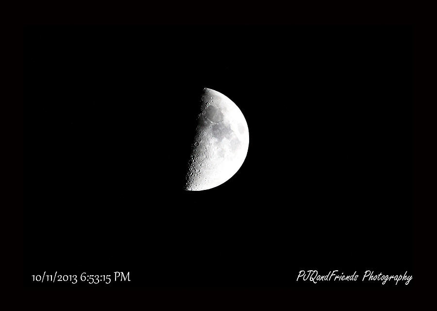 1st Quarter Moon Photograph by PJQandFriends Photography