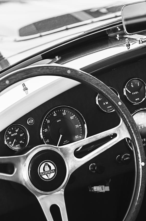 2001 Shelby Cobra Replica Steering Wheel Emblem #1 Photograph by Jill Reger