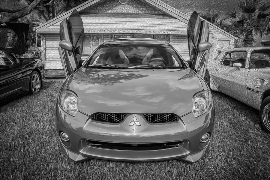 2006 Mitsubishi Eclipse GT V6 Painted BW #1 Photograph by Rich Franco