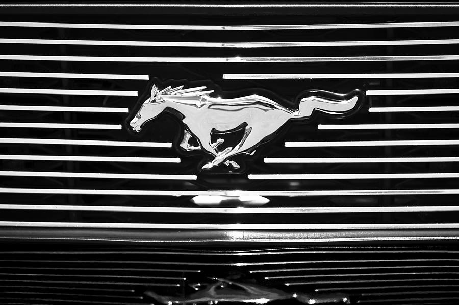 2007 Ford Mustang Grille Emblem #1 Photograph by Jill Reger