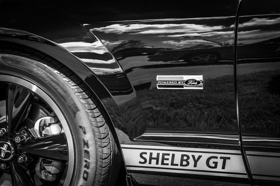 2007 Ford Mustang Shelby GT500 Painted BW  #1 Photograph by Rich Franco