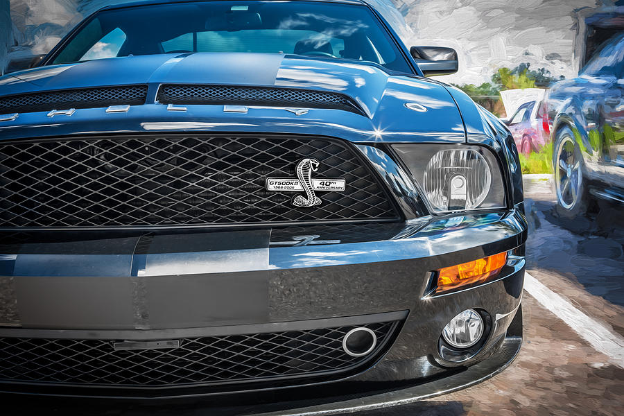 2008 Ford Shelby Mustang GT500 KR Painted  #5 Photograph by Rich Franco