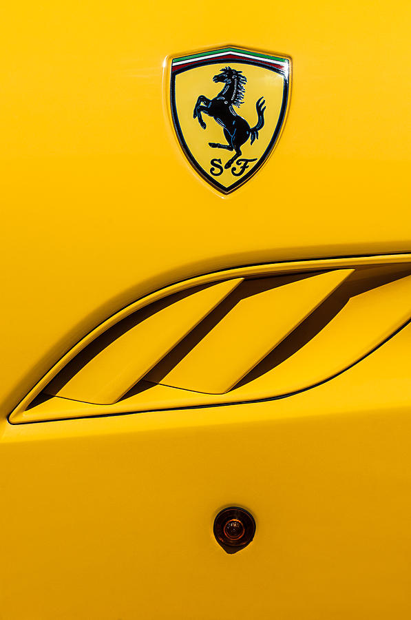 2010 Ferrari California Side Emblem #1 Photograph by Jill Reger