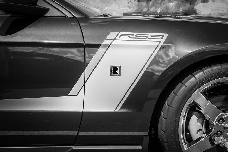 2012 Ford Shelby Mustang Roush Stage 3 Painted BW   #1 Photograph by Rich Franco