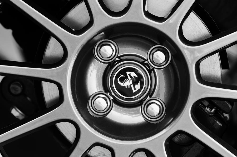Car Photograph - 2013 Fiat Abarth Wheel Emblem #1 by Jill Reger