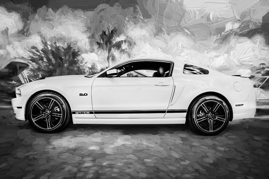 2014 Ford Mustang GT CS Painted BW  #1 Photograph by Rich Franco