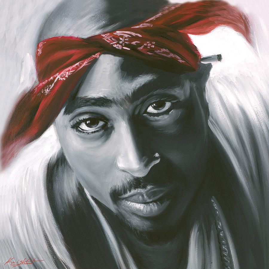 2pac Painting - 2pac Tupac Shakur #1 by Travis Knight