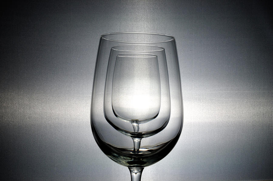 Wine Photograph - 3 Wine Glasses by Scott Angus