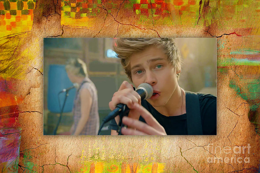 5 Seconds Of Summer Mixed Media - 5 Seconds Of Summer Luke Hemmings #2 by Marvin Blaine