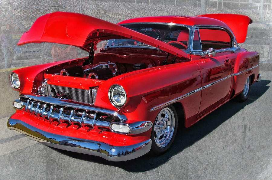 Car Photograph - 54 Chevy #1 by Vic Montgomery