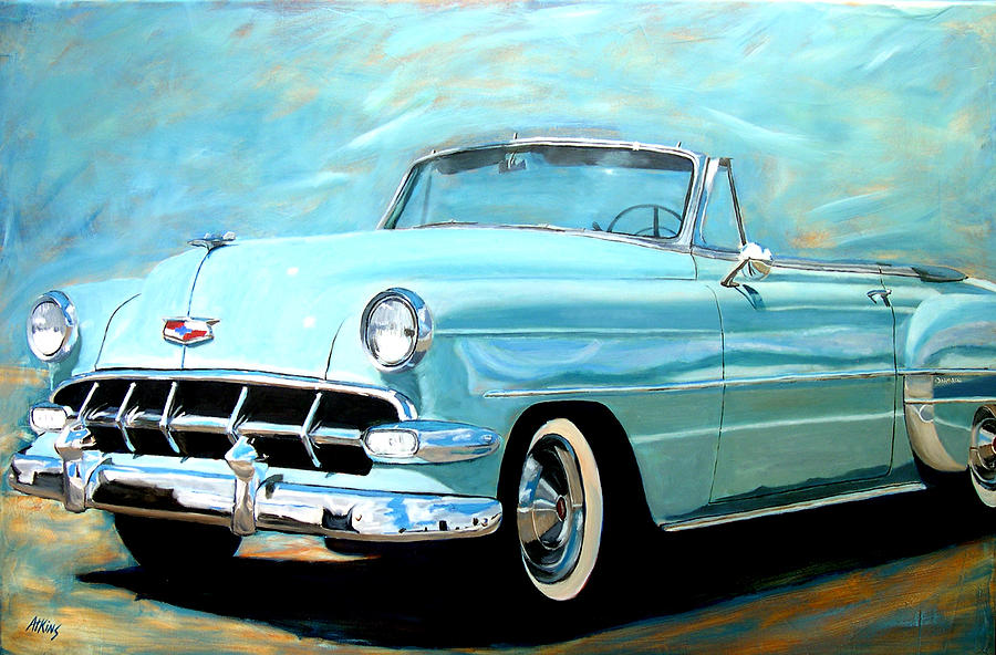 54 Convertible #1 Painting by Jack Atkins