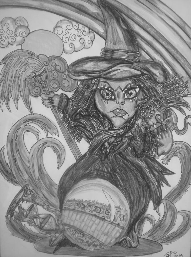 Fantasy Mixed Media - #6 The Wicked Witch Of West #1 by Terri Allbright