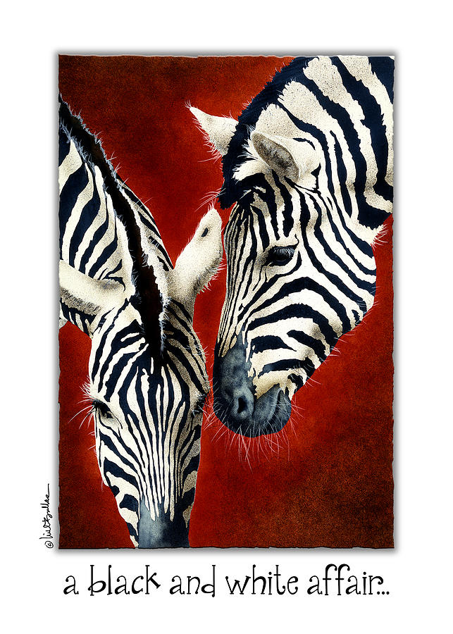 Zebra Painting - A Black And White Affair... #2 by Will Bullas