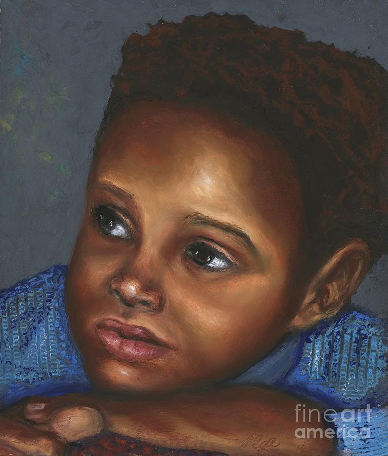 A Boy Painting by Alga Washington