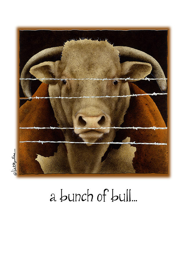 A Bunch Of Bull #1 Painting by Will Bullas