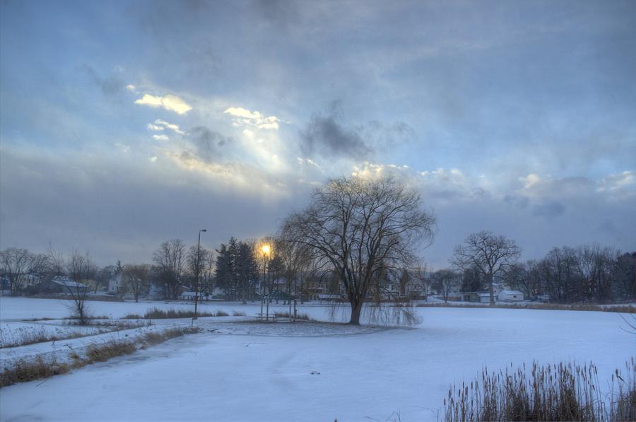 Winter Photograph - A Cold Winters Sunset #1 by Laurie Cybulak