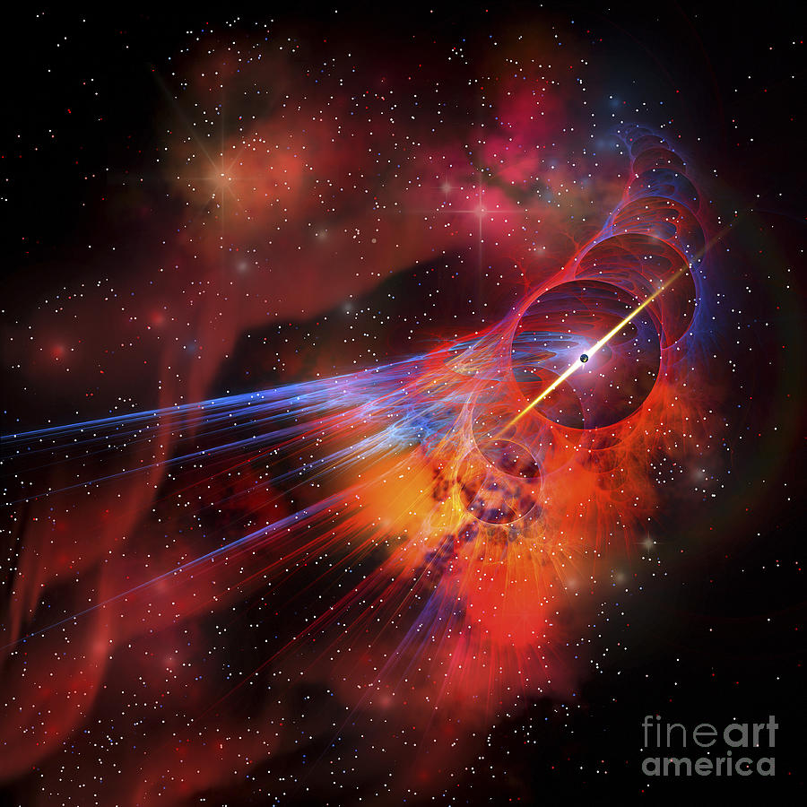 A Collection Of Colorful Nebulae Digital Art