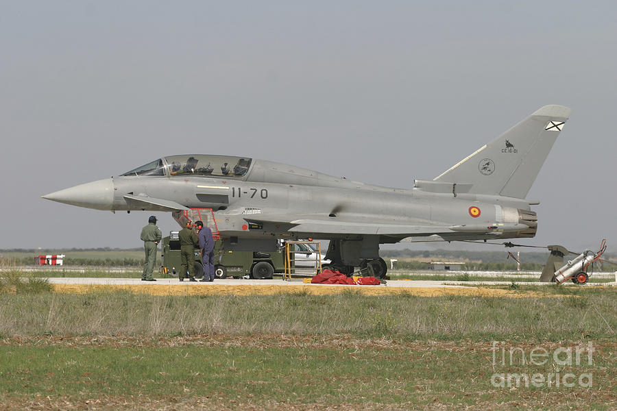 Transportation Photograph - A Eurofighter Typhoon Of The Spanish #1 by Timm Ziegenthaler