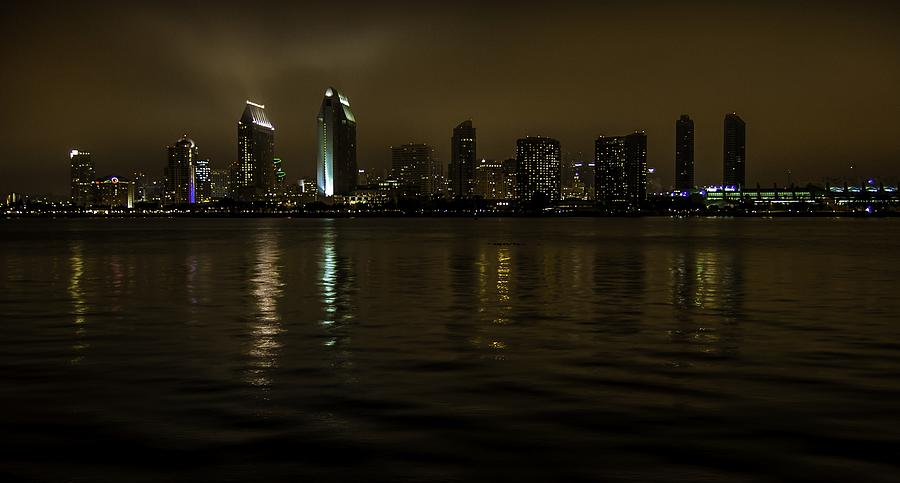 A Foggy Night in San Diego #1 Photograph by Chuck De La Rosa