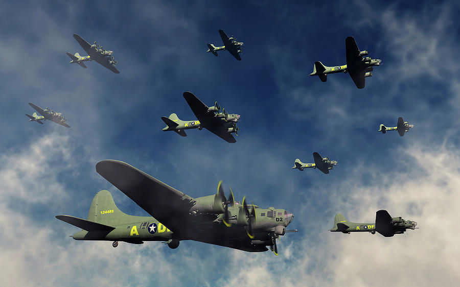 A Formation Of B-17 Flying Fortress Photograph By Mark Stevenson | Fine ...