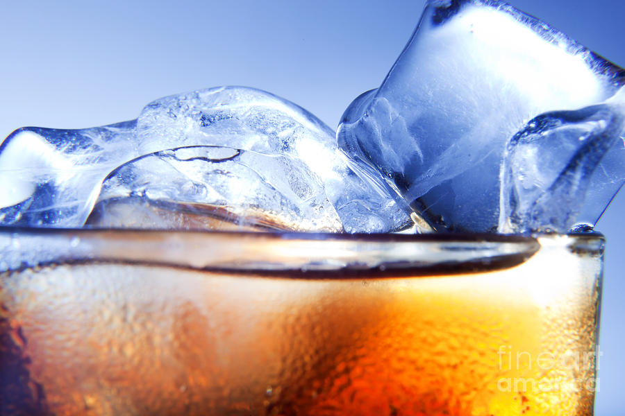 Cool Photograph - A fresh glass of cola with ice #1 by Michal Bednarek