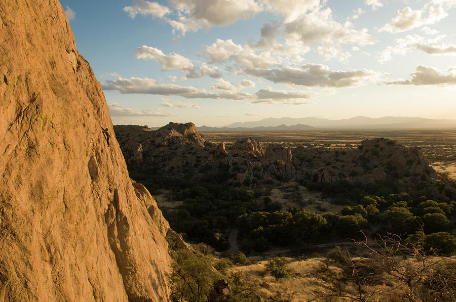 National Parks Photograph - A Man Rock Climbing In Cochise #1 by Kennan Harvey