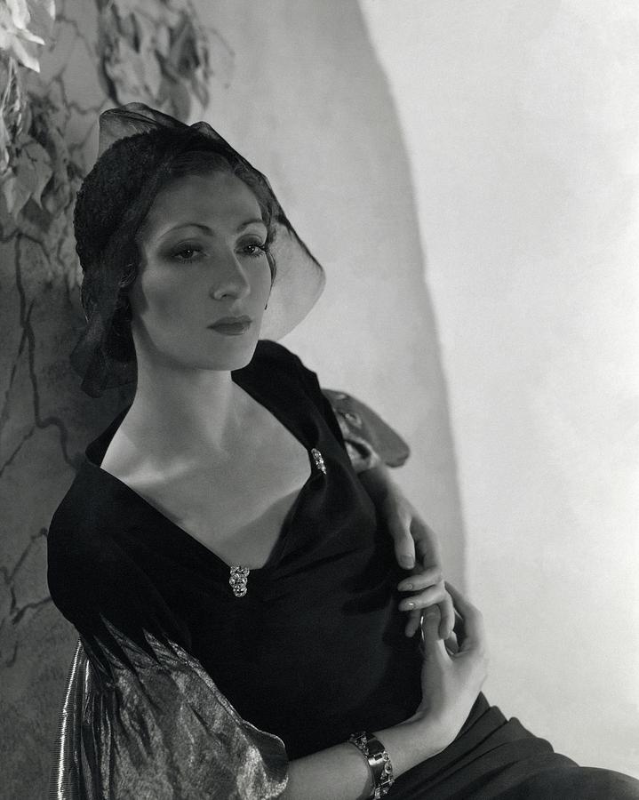 A Model Wearing A Talbot Hat #1 Photograph by Horst P. Horst