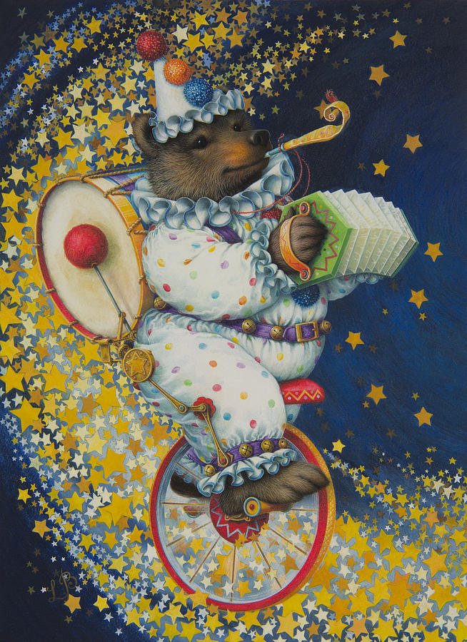 A One Bear Band Painting by Lynn Bywaters